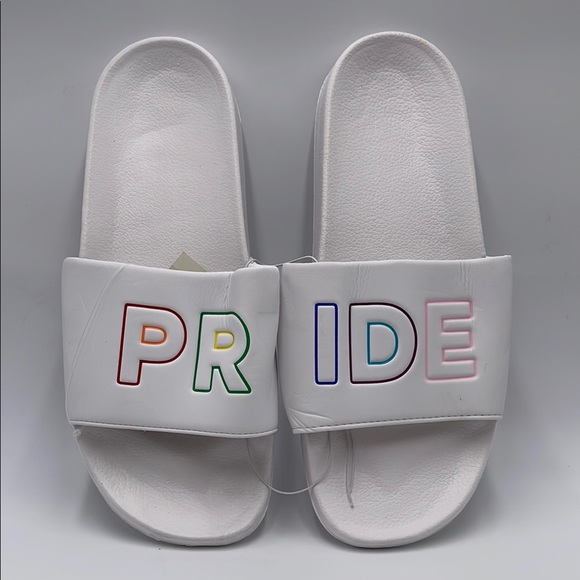 Other - NWT Pride Slip-On Comfort White Sandals - Size L